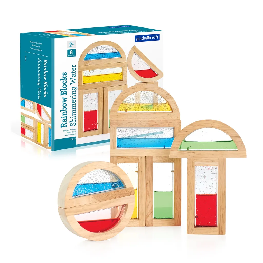 Jeu de construction sensoriel Blocs Arc-en-ciel Guide Craft 8 pièces