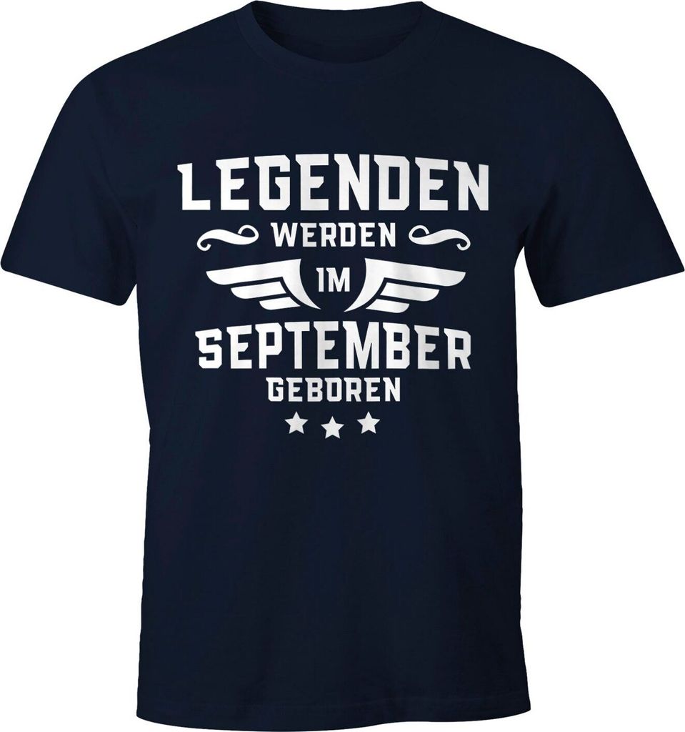 Legenden werden im Monat geboren Herren T-Shirt Geburtstag Birthday Legends are born Moonworks September navy XXL