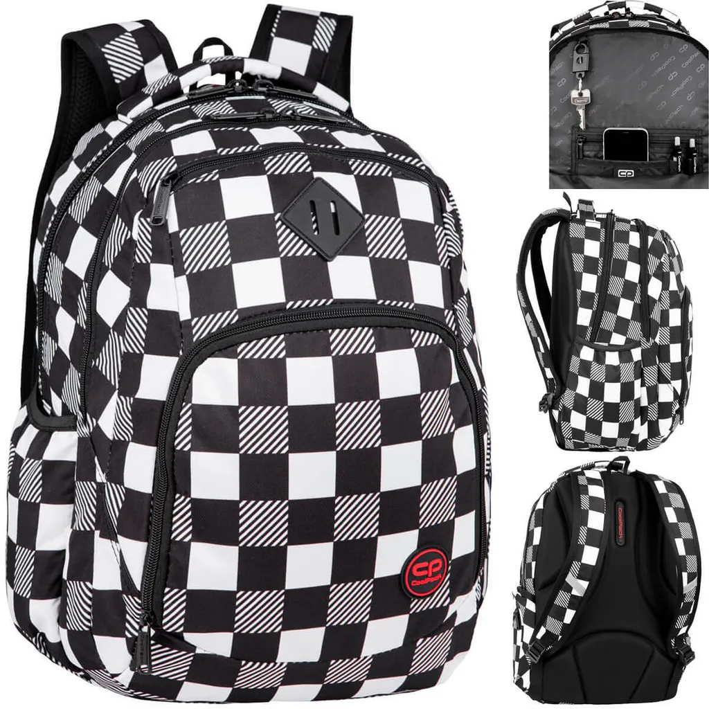 Sac à dos scolaire CoolPack Break 30L CHECKERS à deux compartiments