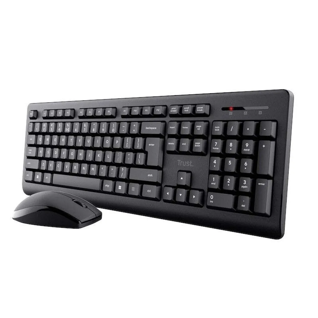 Clavier souris sans fil pour le télétravail Trust Primo noir