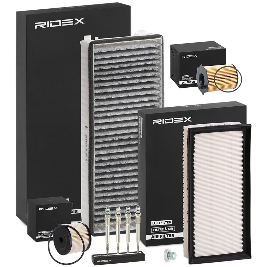 RIDEX Inspektionspaket Filterset passend für PEUGEOT 406 (8B) 406 Break (8E/F)