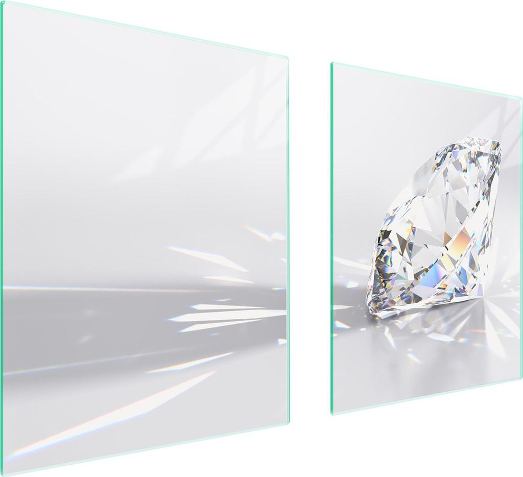 Glasschutzplatte Für Herd 85X52 Diamant