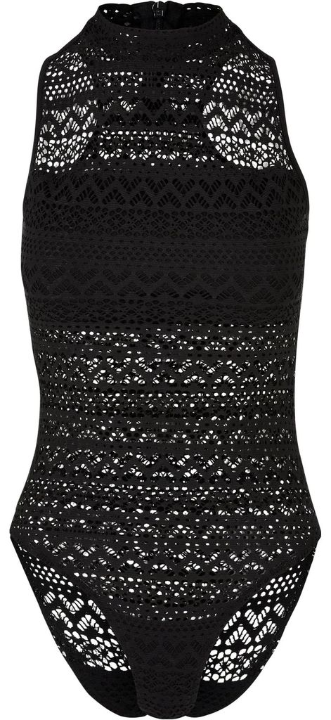 Urban Classics - Bodysuit Rollkragen für Damen TN1609 (5XL) (Schwarz)