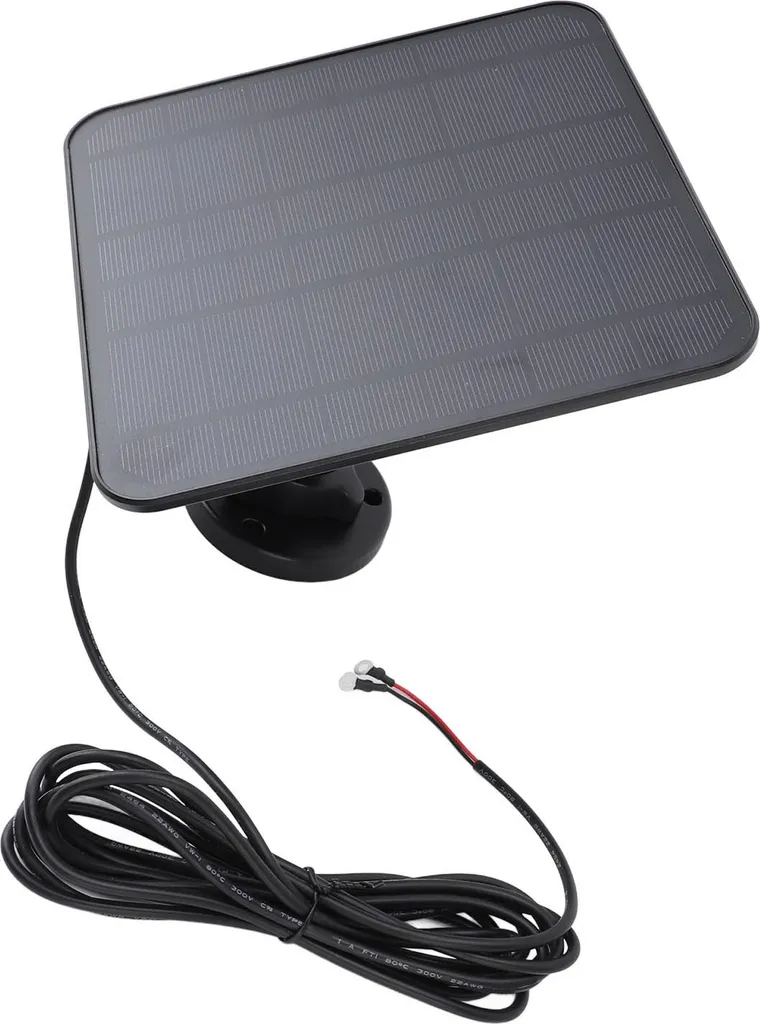Panneau Solaire Anti-Panne pour Caméra de Sécurité - Câble 3m Inclus