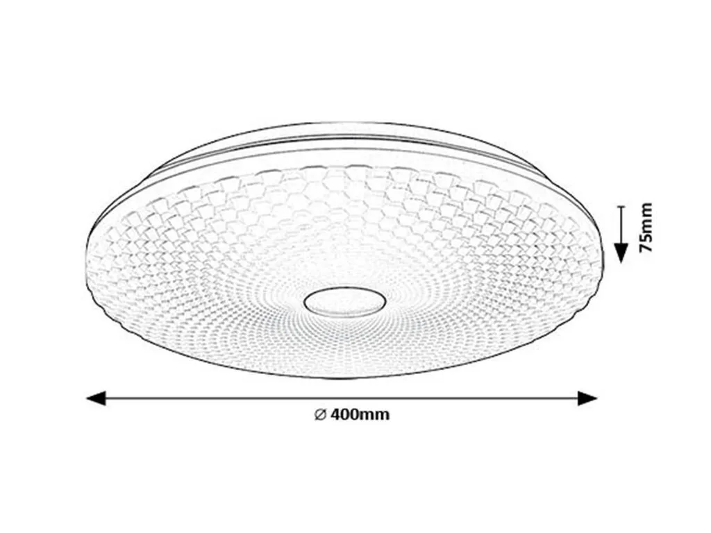 Plafoniera LED Rabalux GALETI2 Ø40cm 24W Argento per Soggiorno e Camera - 3