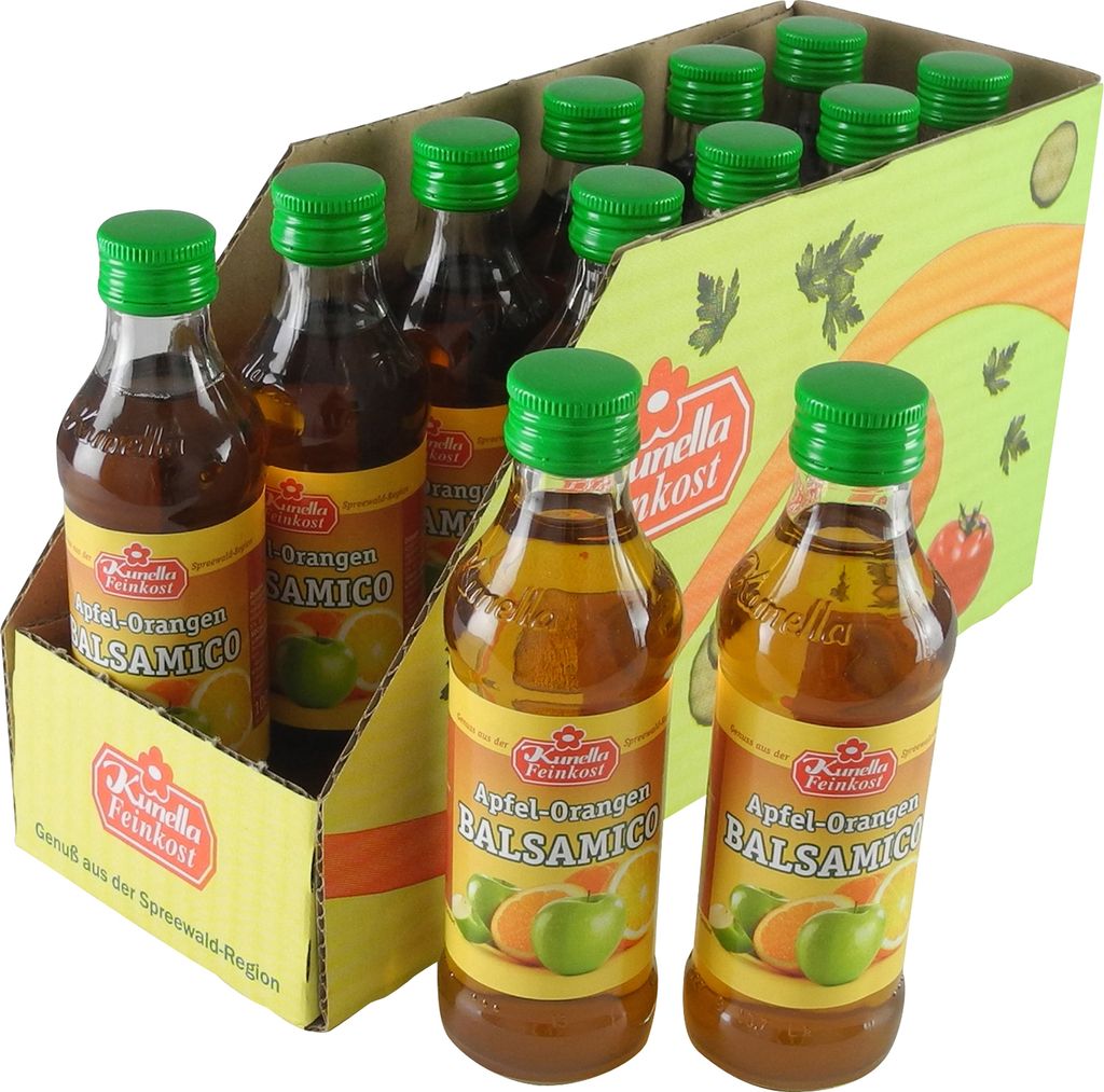 Apfel-Orangen Balsamico von Kunella Feinkost - 12er Pack (12 Flaschen à 100 ml)