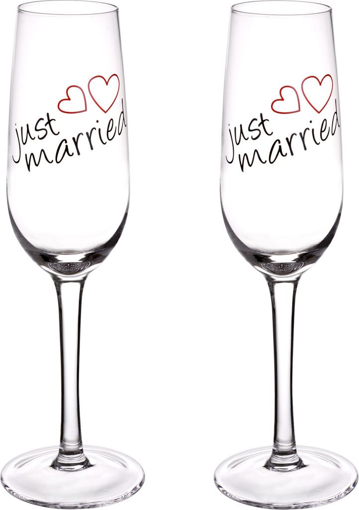 GRÄWE 2er Set Sektglas "Just Married" 210 ml Produktbild 