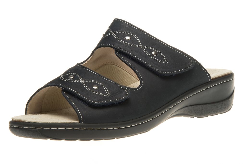 Hickersberger Milano Pantoletten in Übergrößen Blau 2175 7200 große Damenschuhe, Größe:43