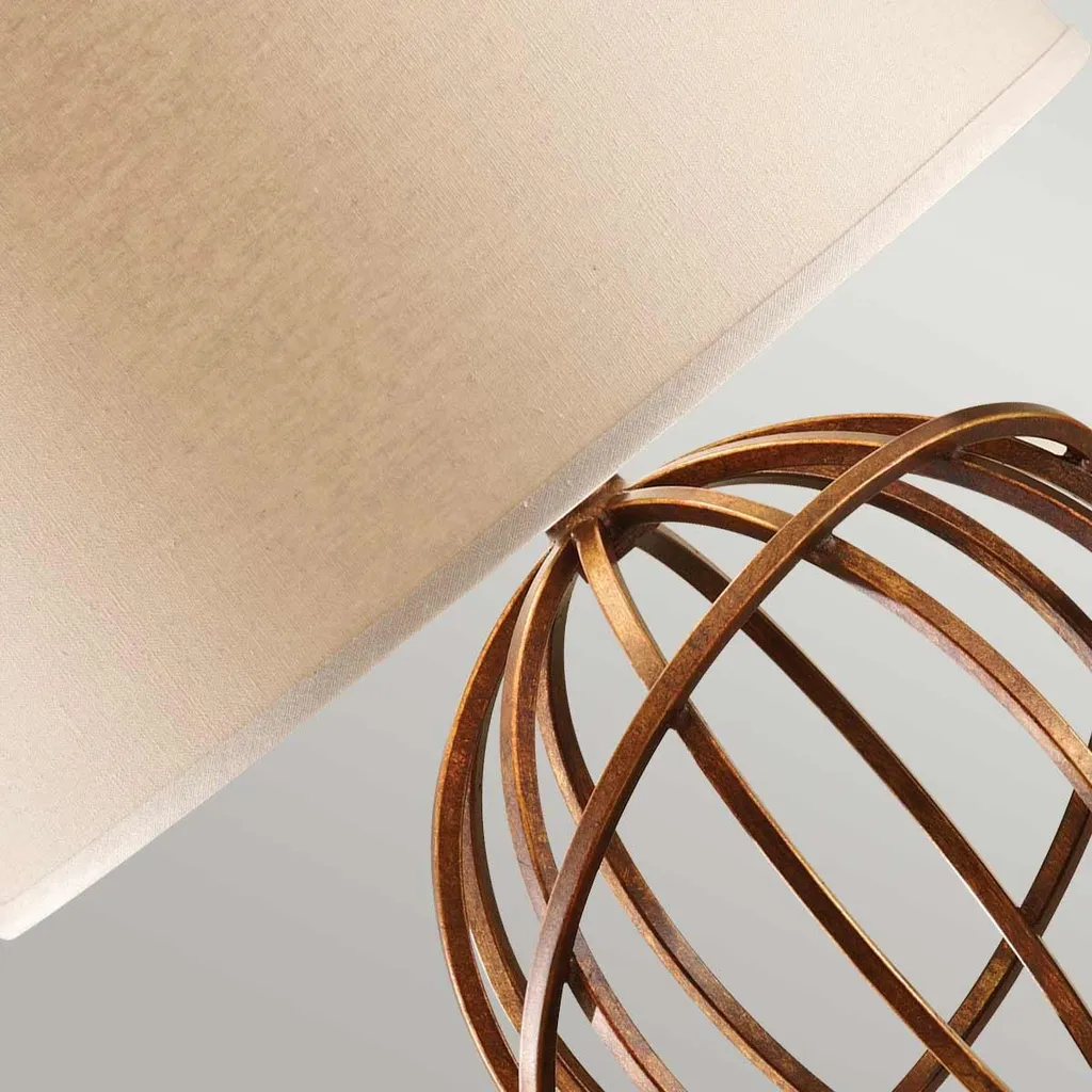 Lampe à poser dorée 58cm en acier - Lampe de chevet grand format