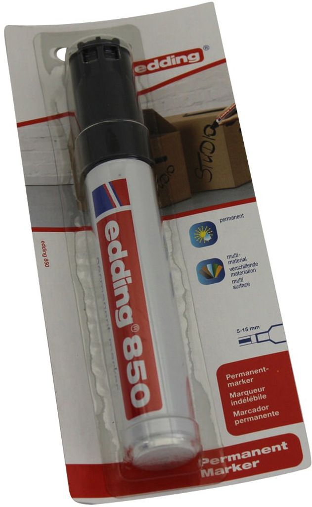 Edding Permanentmarker 850 Blister sw Professionelles Markieren