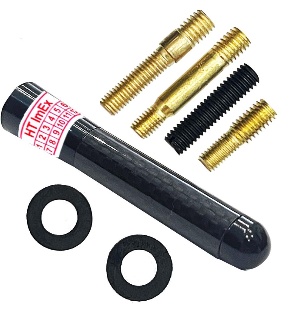Universal Auto Dachantenne 8cm Kurzstab Carbon Look Radio Antenne mit Adapter