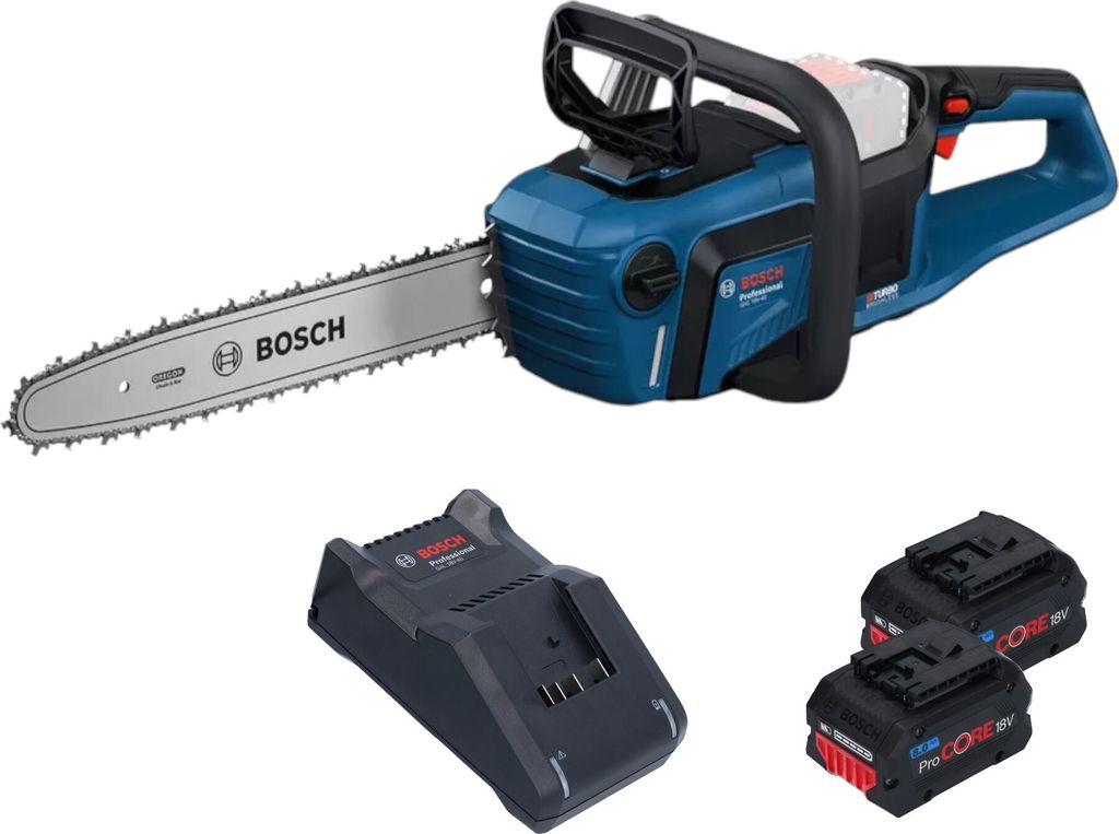 Bosch GKE18V-40 Professional Akku Kettensäge 18 V 40 cm Brushless + 2x ProCORE Akku 8,0 Ah + Ladegerät