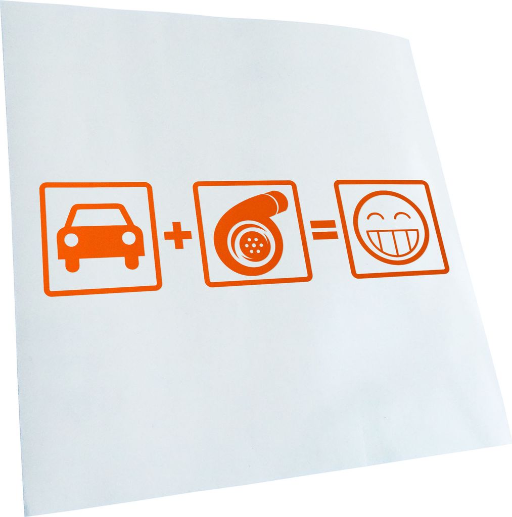 Kiwistar - Autoaufkleber - orange - 40 x 10 cm - Turbo Boost - Heckscheibenaufkleber - Aufkleber für Auto Kfz Fahrrad, LKW, Truck Mofa