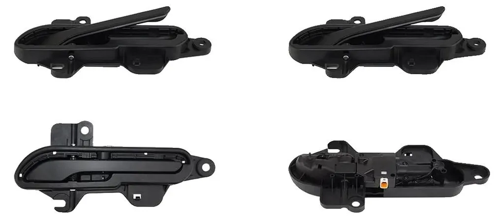 Poignée de porte sans fil voiture LED noir - Kit éclairage universel