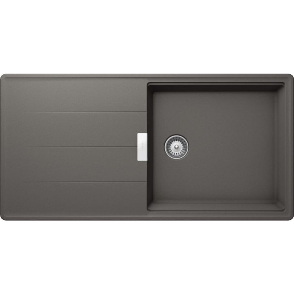 Schock Auflage-Einbauspüle Tia D-100L U Silverstone inkl. Funktionsschalenset und Multifunktionaler Träger