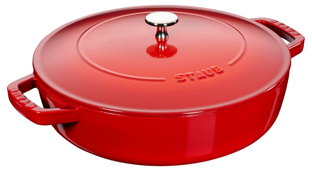 Staub 40511-475-0, 2,4 l, Schwarz, Rot, Eisenguss, Emaille, Eisenguss, Keramik, Gas, Halogen, Induktion