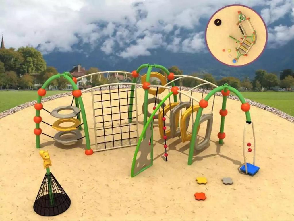 Sportplatz für Kinder Klettergarten Spielturm Outdoor Kletterwand Neu