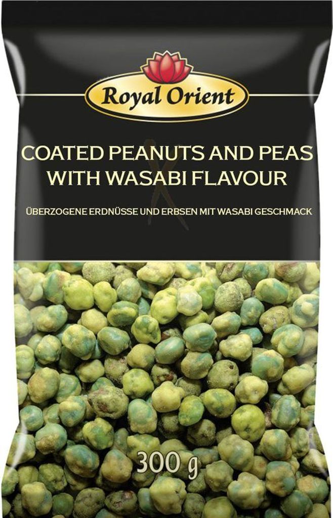HOT WASABI FLAVOUR MIX 300g | Royal Orient Scharfer Erbsen-Erdnuss Snack