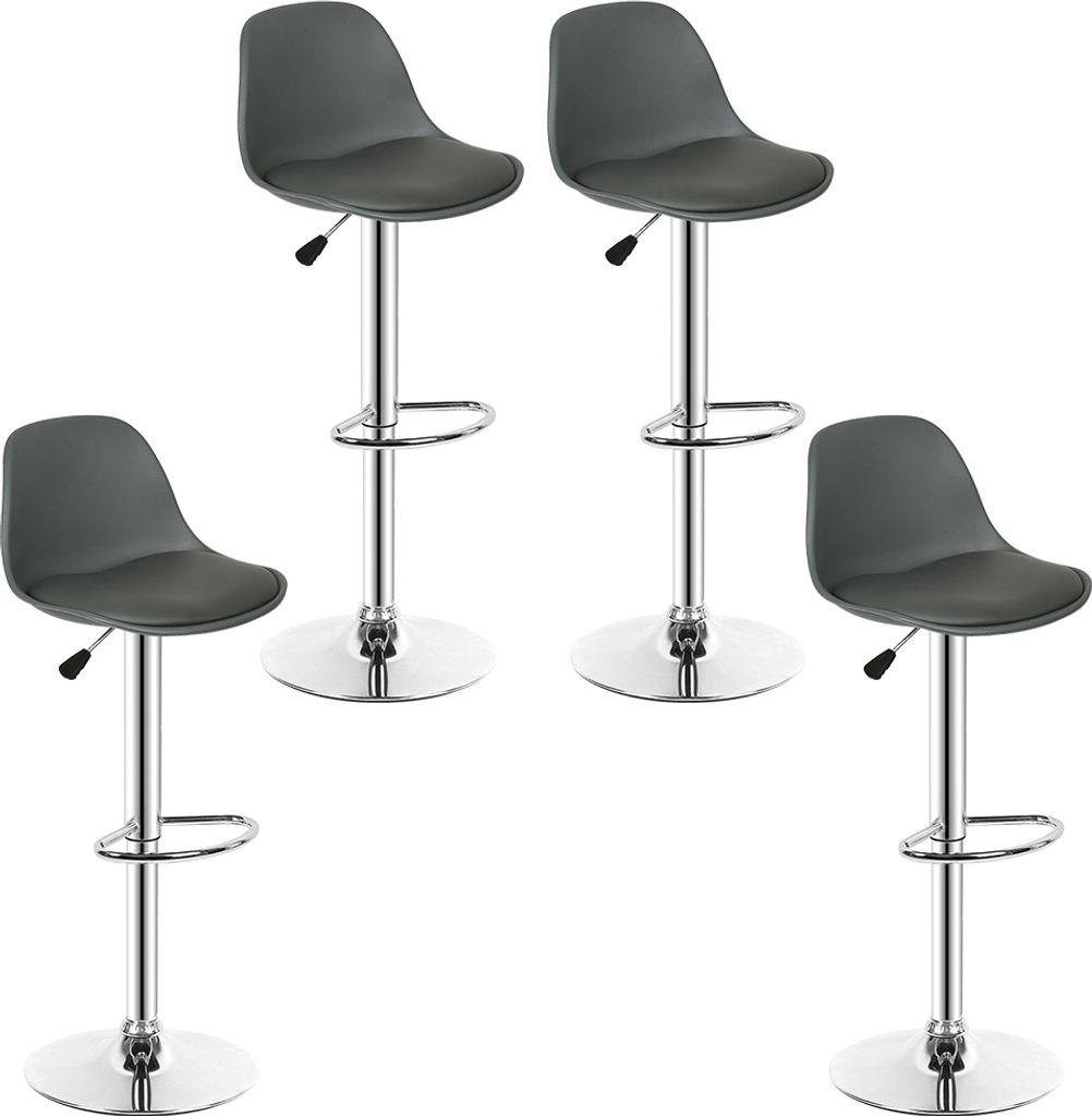 4er set Barhocker Kunstleder höhenverstellbar 55-75cm, Produktbild 