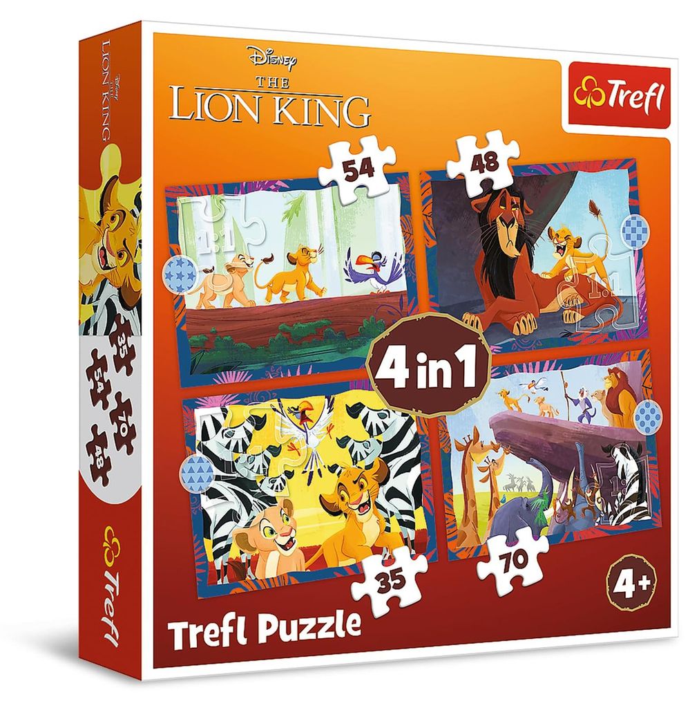 Trefl - Puzzles von 35 bis 70 Teile, 4-in-1: Der mutige Produktbild 