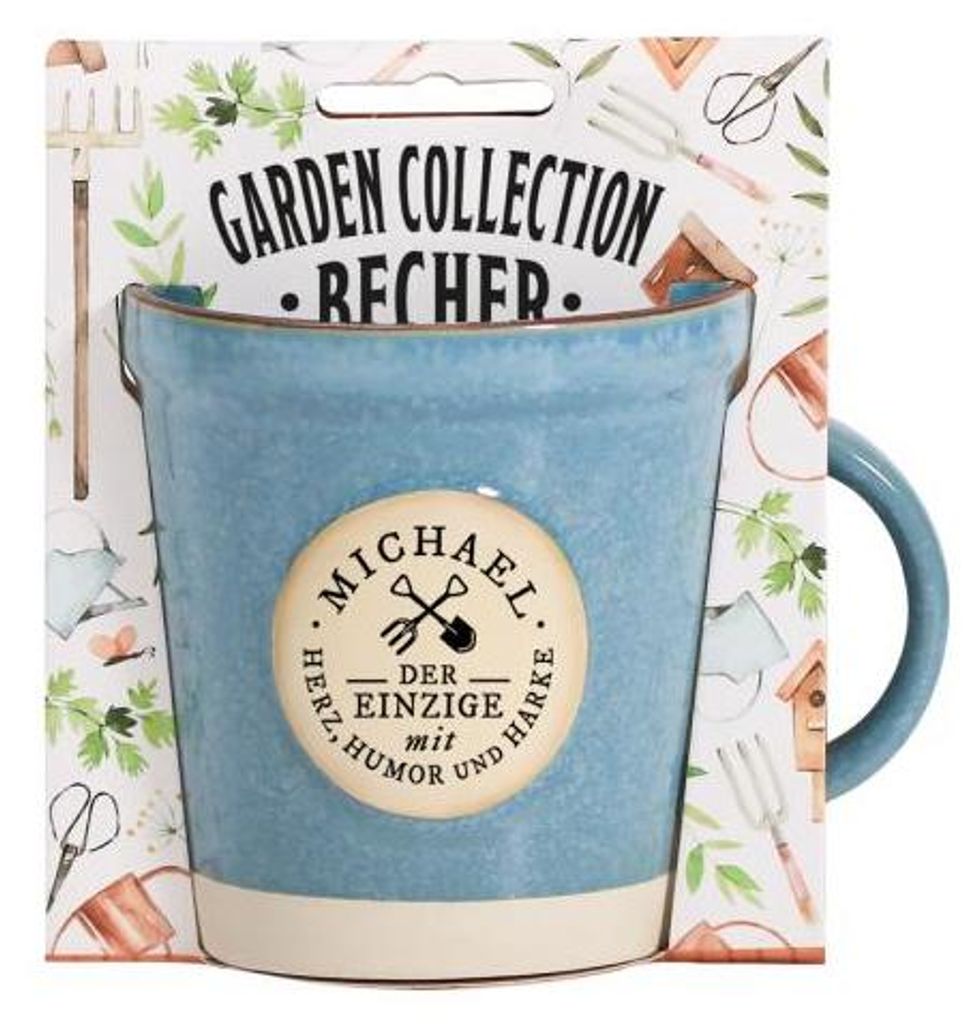 Garden Collection Becher aus Steinzeug, Rustikale Kaffeetasse Tasse -für Michael