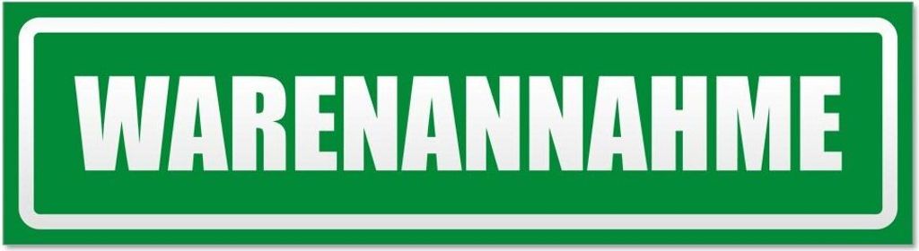 Kiwistar Warenannahme invertiert Magnetschild Schild magnetisch - 60cm Grün - Magnetfolie für Auto PKW Kfz