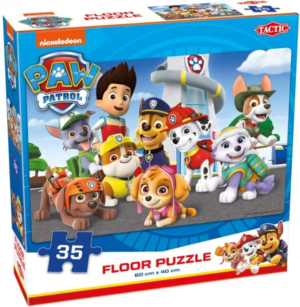 Puzzle de sol Nickelodeon Patrouille de pattes 60 x 40 cm 35 pièces