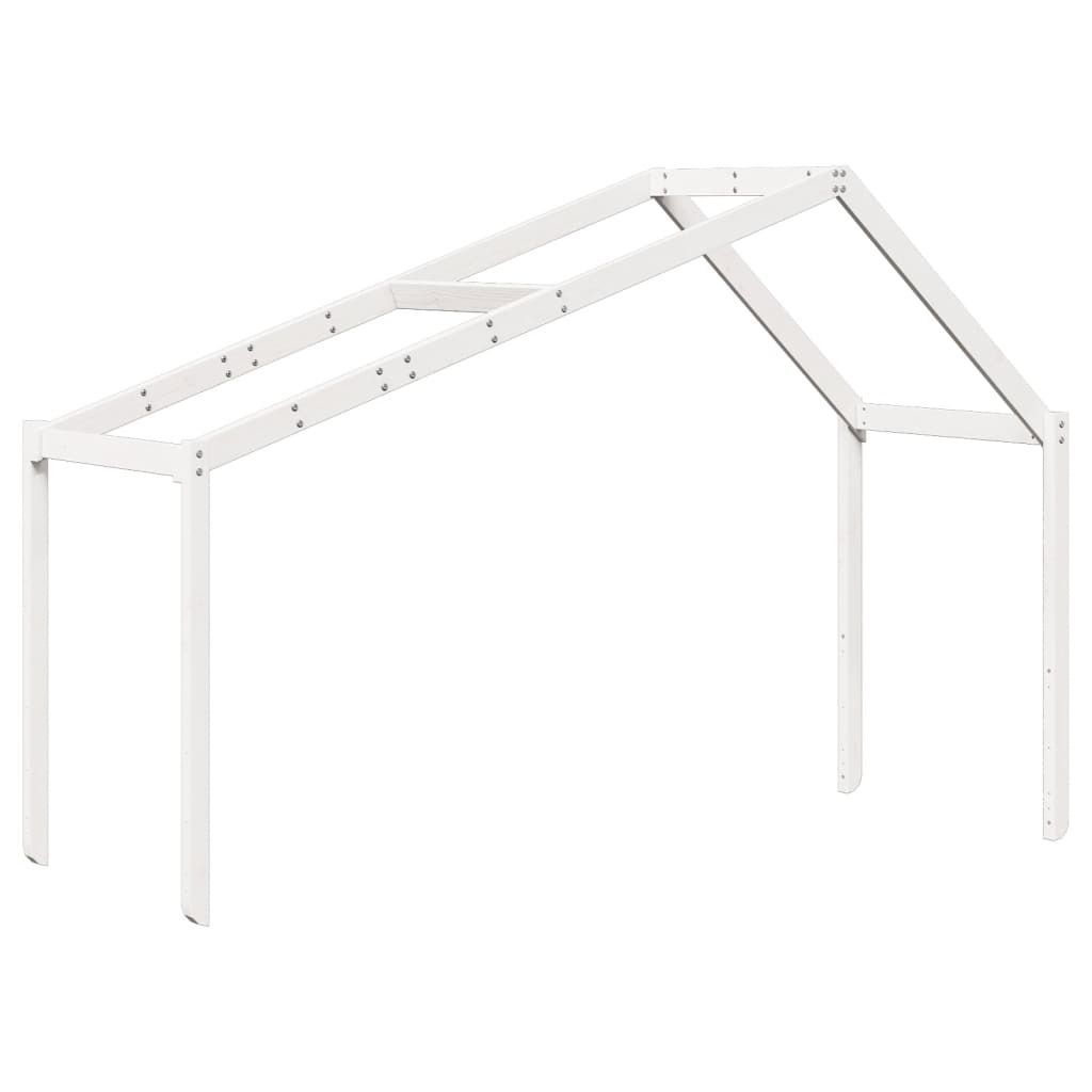 Dach für Kinderbett Weiß 213x85,5x144,5 cm Massivholz Kiefer