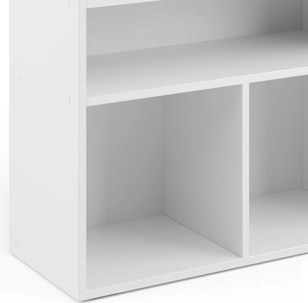 Bibliothèque compacte blanche 2 compartiments Vicco design moderne - 6