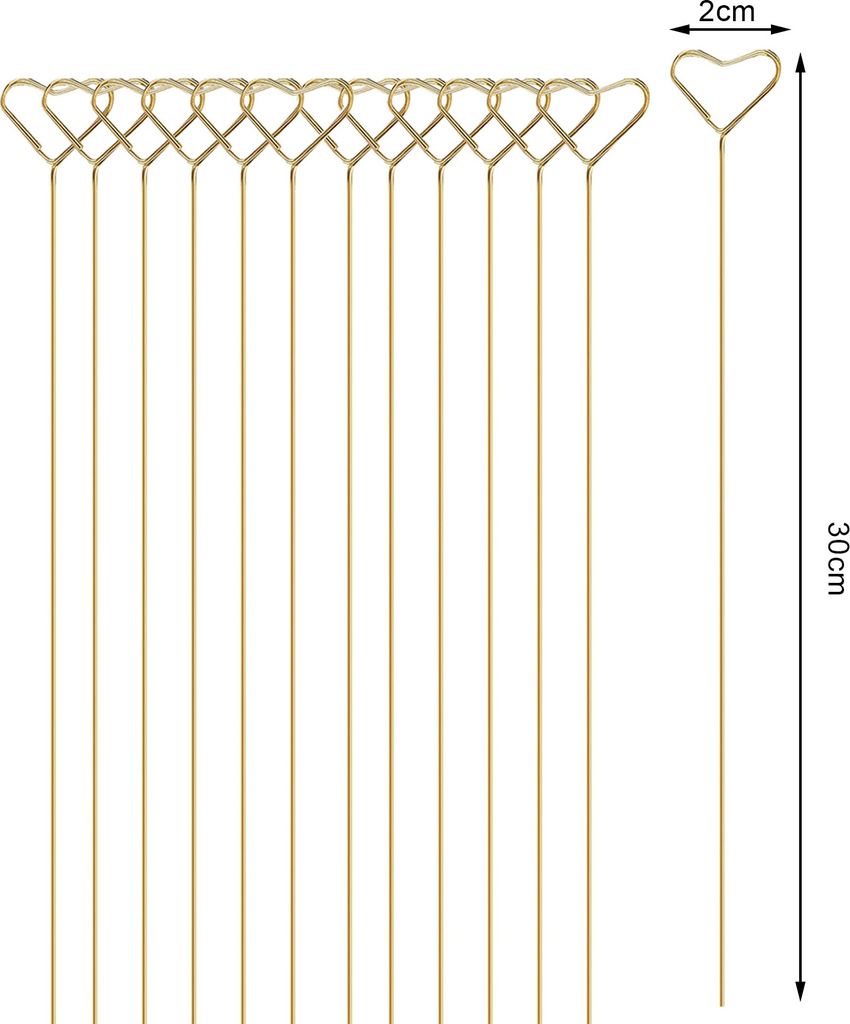 20 Stück Blumenarrangement-Kartenhalter, herzförmig, runde Form, Tischnummernhalter, Blumenpflücker-Clips, Hochzeitsdekorationen, Foto-Clip-Halter