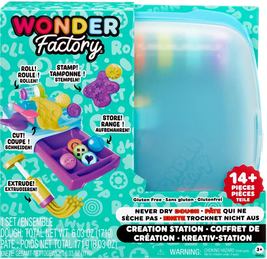 Pâte à modeler sans gâchis Wonder Factory MGA pour enfants dès 3 ans