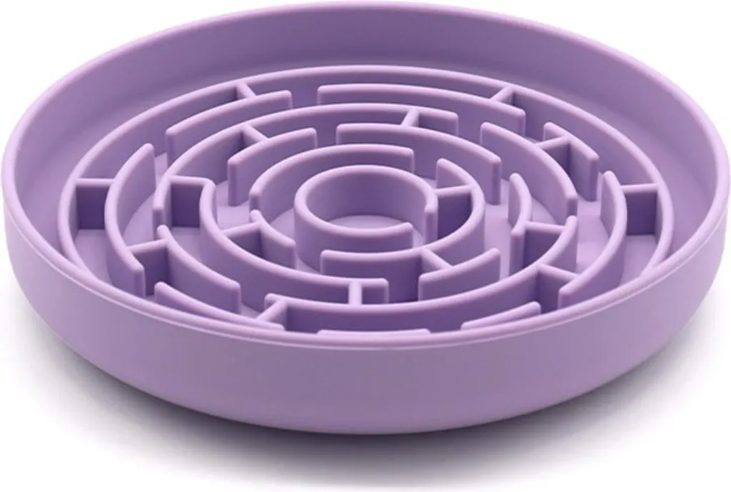 INF Ciotola Slow Feeder in Silicone per Cani con Ventosa - Mangiata Sana Viola