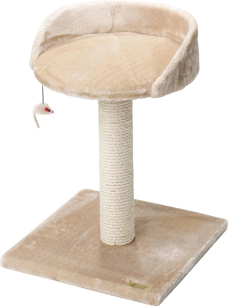 Petit Arbre à Chat avec Sofa Douillet Crème - Griffoir Stable et Design