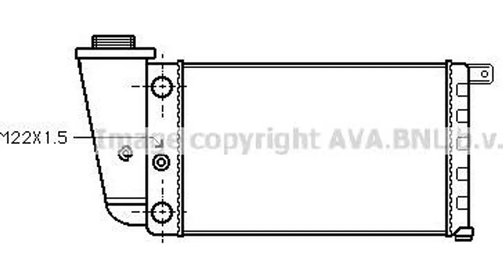 Radiateur de refroidissement eau AVA FTA2097 pour Panda et Lancia Y10