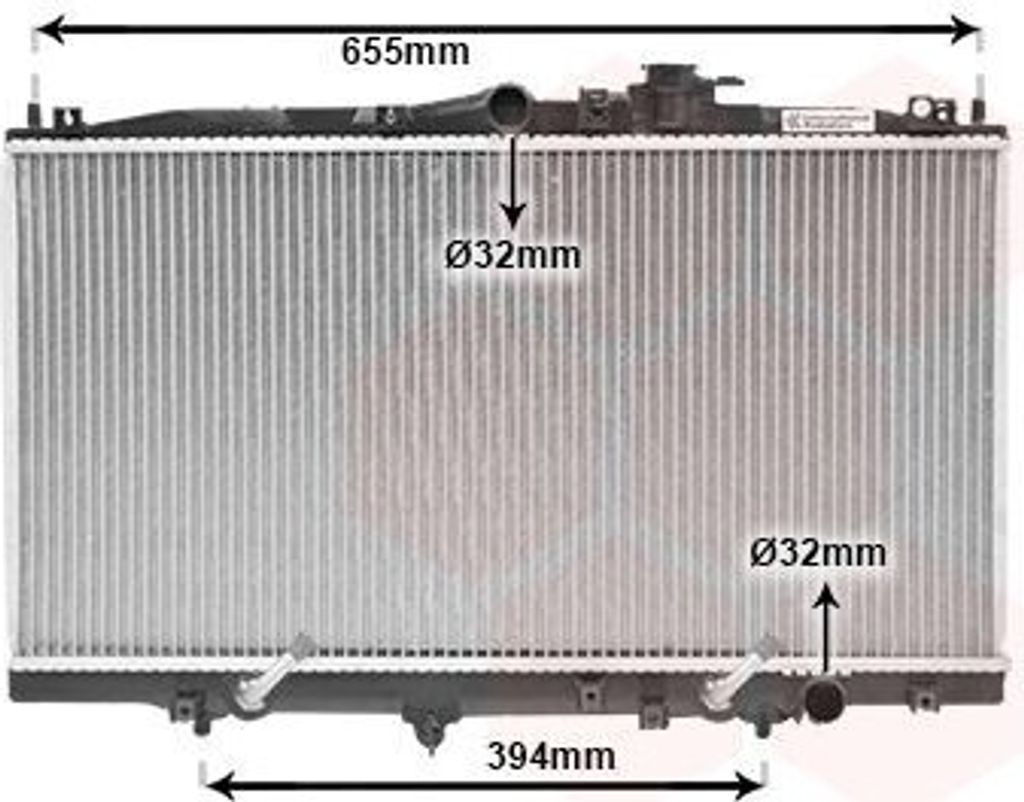 VAN WEZEL 25002071 - OE 19010 P45 G51 Kühler, Motorkühlung für Accord V, Prelude