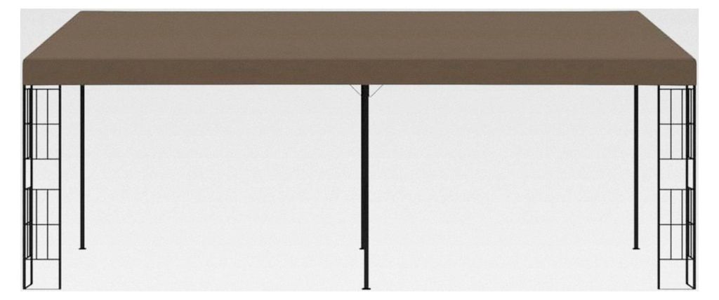 Wand-Pavillon 6x3 m Sonnenschutz Pergola Gartenpavillon Terrassendach Überdachung Gartenzelt Partyzelt Taupe Stoff