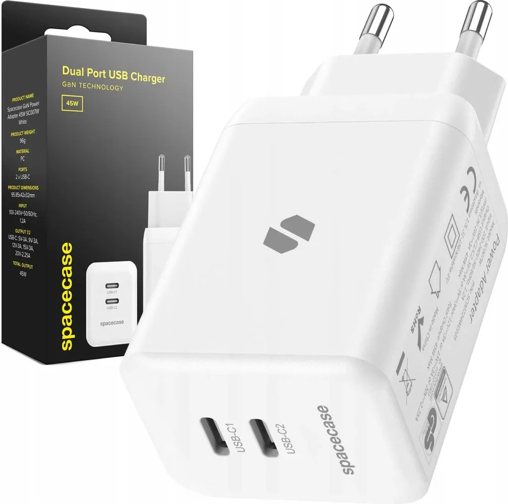 Fini la charge lente : Pack 2 Chargeurs USB-C 45W GaN Haute Vitesse