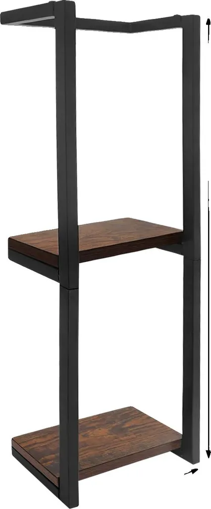 Étagère porte-serviette murale marron pour salle de bain contemporaine