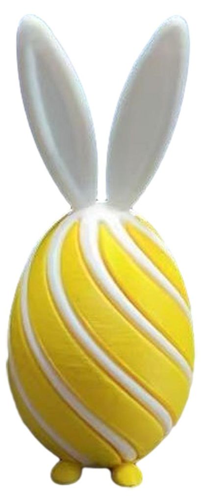 3D-gedrucktes Spiral-Osterei: Einzigartiges sensorisches Fidget-Spielzeug mit Hasenohren für Erwachsene, ideal zum Stressabbau, als Osterkorbfüll...