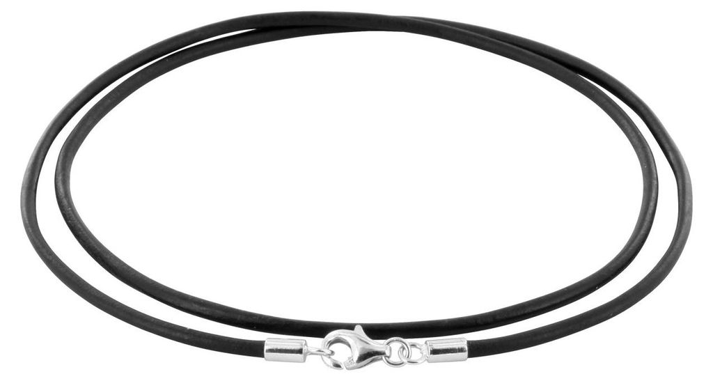 Auroris leren ketting, zwart, dikte 2 mm, met Productafbeelding 