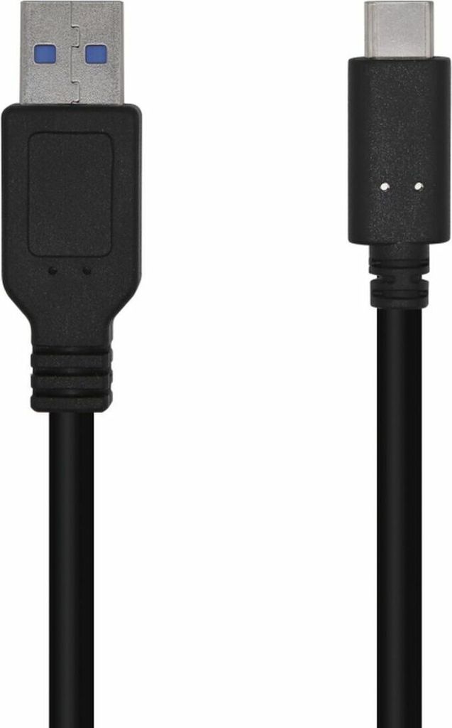 USB A zu USB-C-Kabel Aisens A107-0449 50 cm Schwarz (1 Stück)