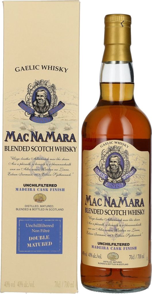 Gaelic Whisky MACNAMARA Madeira Cask Finish Blended Scotch Whisky 40% Vol. 0,7l in Geschenkbox