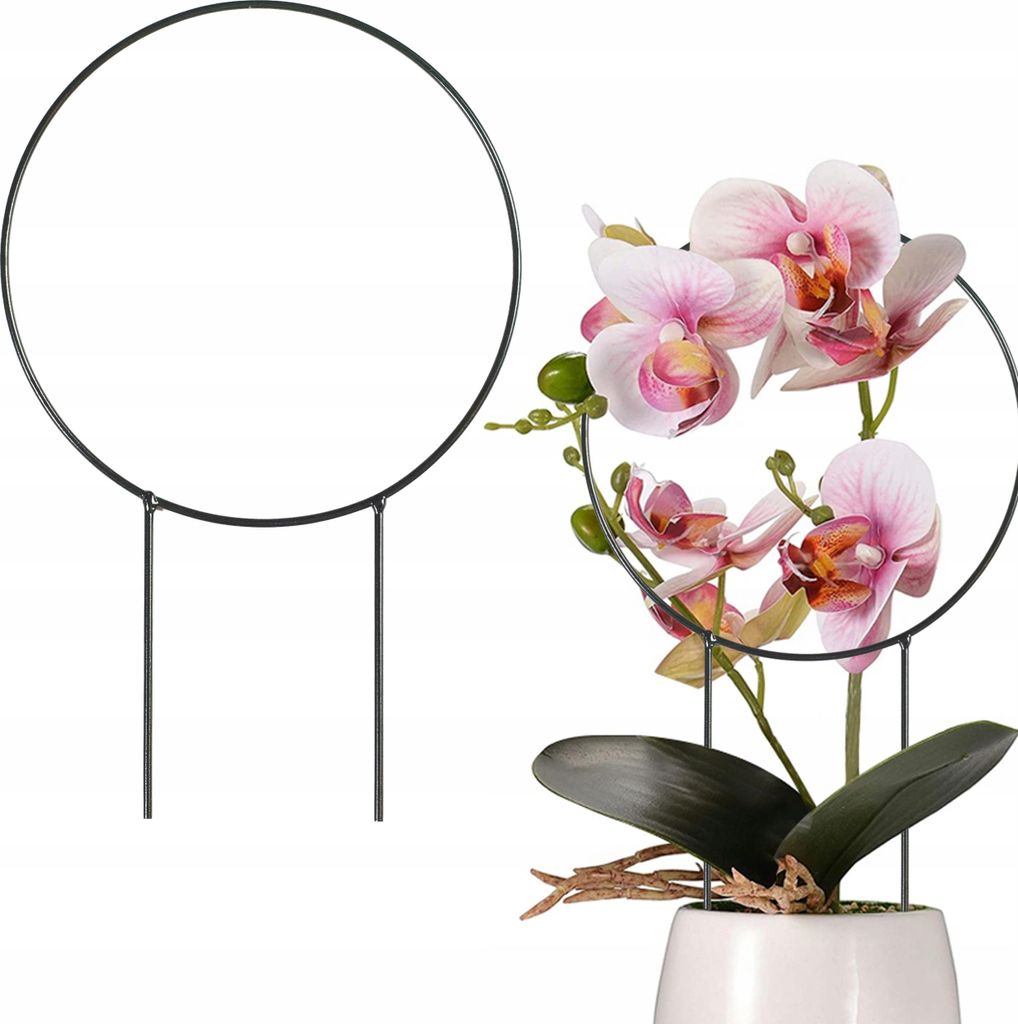 Pflanzenstütze Kapaga Stahl 34 cm dunkelgrün – dicker Draht, pulverbeschichtet, stabile Blumenstütze, Rankhilfe, Gartenstütze, langlebig, ein...