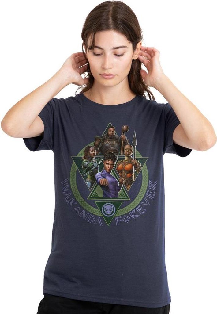 Black Panther: Wakanda Forever - T-Shirt für Damen TV25173 (XXL) (Marineblau)