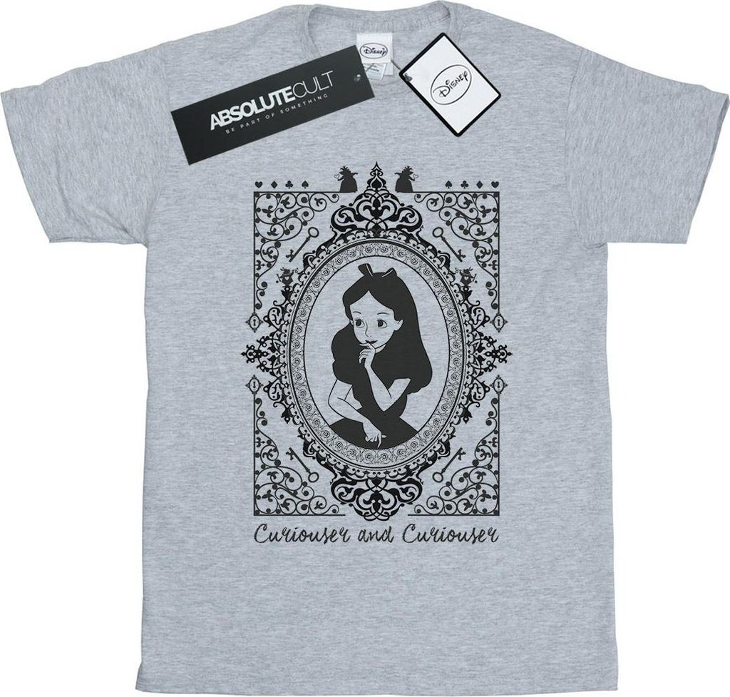 Disney - "Alice in Wonderland" T-Shirt für Herren BI10096 (L) (Grau)