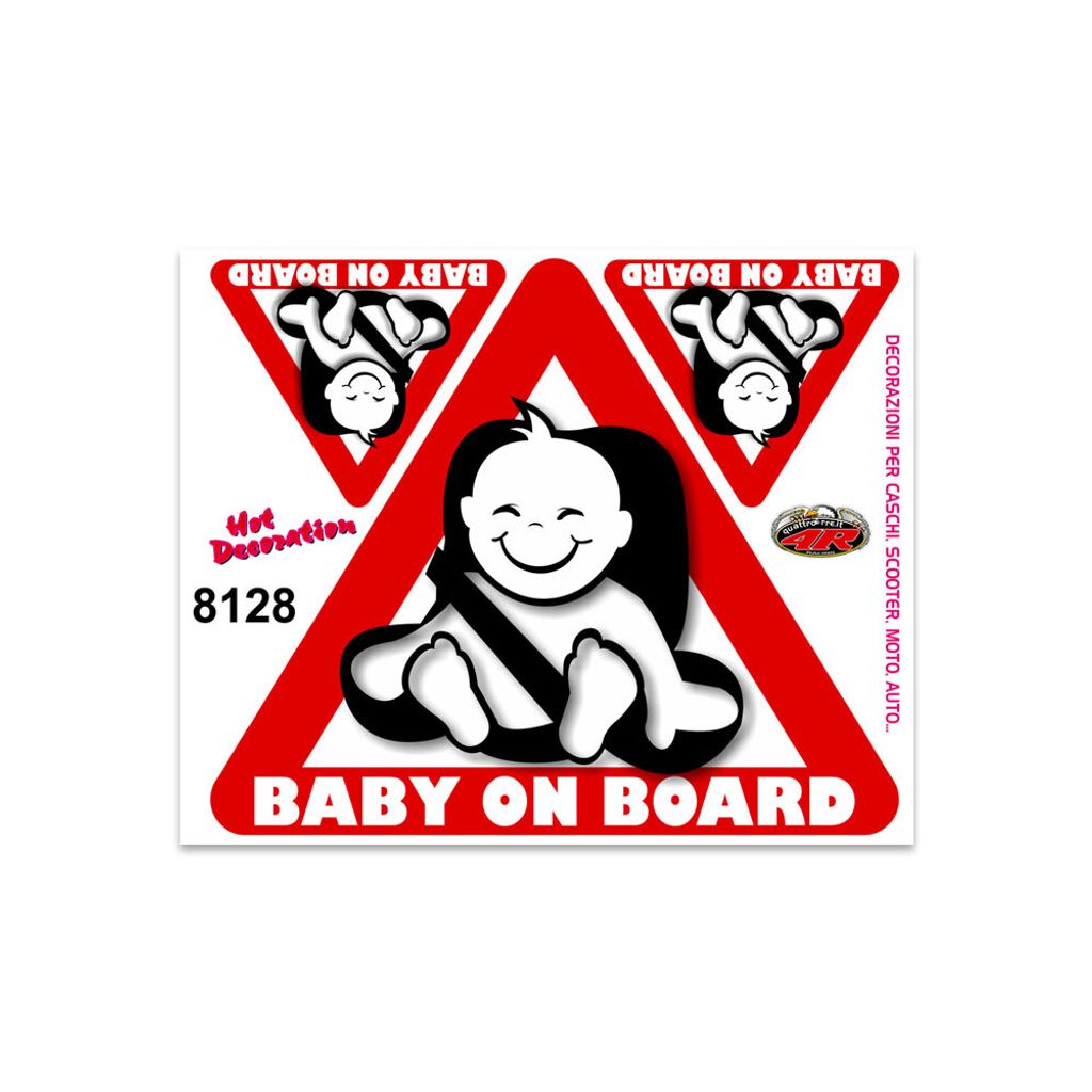 Sticker Baby on Board 14 x 16 cm Produktbild 