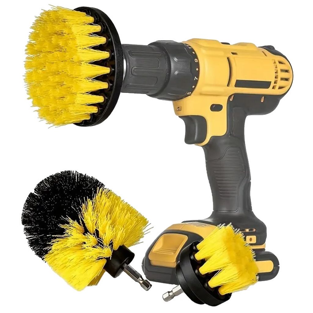Jeu de 3 brosses de nettoyage pour perceuse Image du produit 