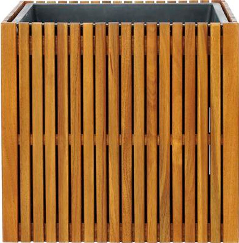 Blumentopf FloraSelf Akustikpaneele Holz Kunststoff 44,5 x 44,5 x 42,5 cm akazie