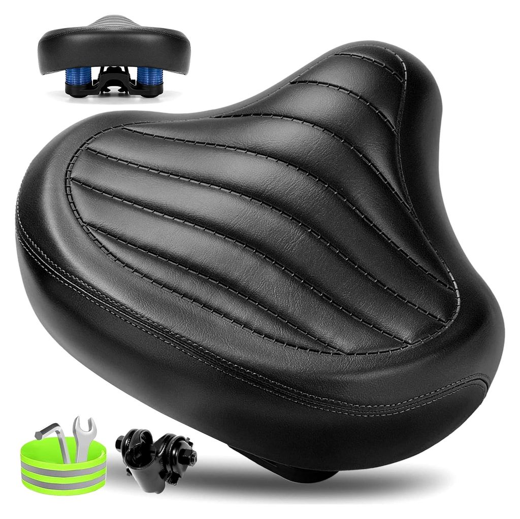 Nasenloser Breiter Fahrradsattel für Herren und Damen, Bequem und Ergonomisch, Vintage Fahrradsitz, Universeller Ersatz für Mountainbike, Cityrad...