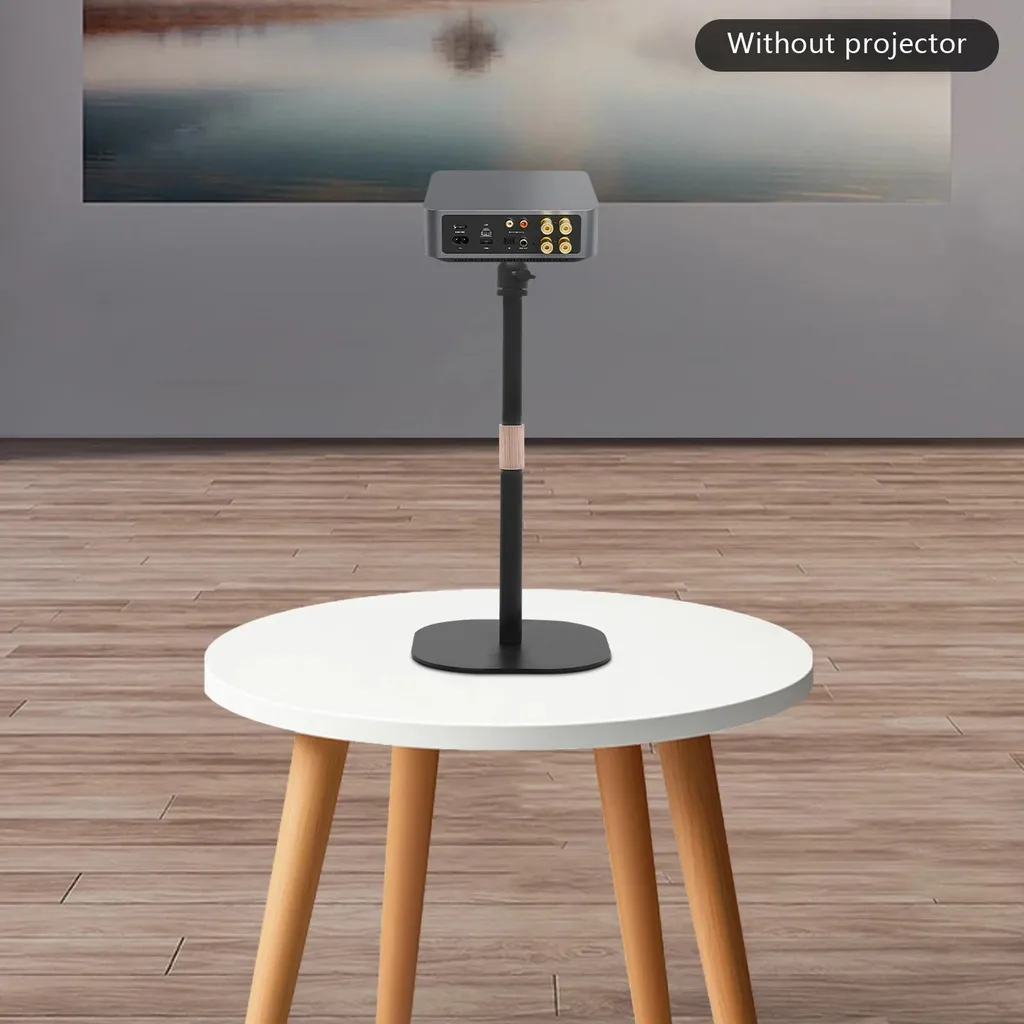Support vidéoprojecteur de table inclinable à 360° en acier beige - 8